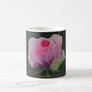 Tasse de café de rose de rose