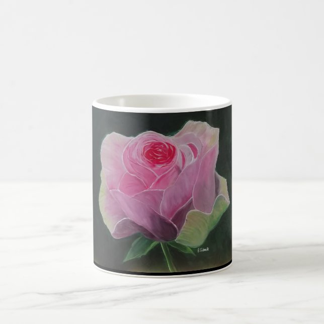 Tasse de café de rose de rose (Centre)