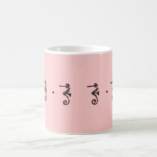 Tasse de café de rose d'hippocampe de Denslow