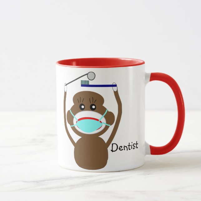 Tasse de café de singe de chaussette de dentiste (Droite)
