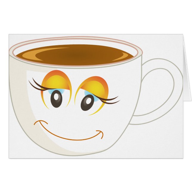 Tasse de café de sourire - femelle (Devant horizontal)