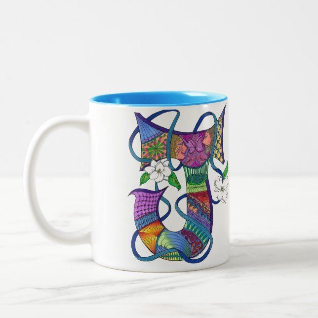 Tasse de café de ton de la lettre J 2 (Gauche)
