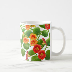 Tasse de café de vignes de nasturce