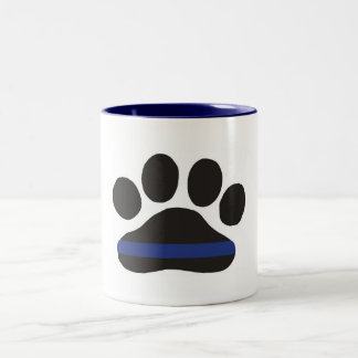 Tasse de café d'empreinte de patte de K-9 Blue