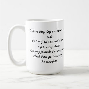 TASSE DE CAFÉ D'ÉNONCIATIONS DE COWBOY