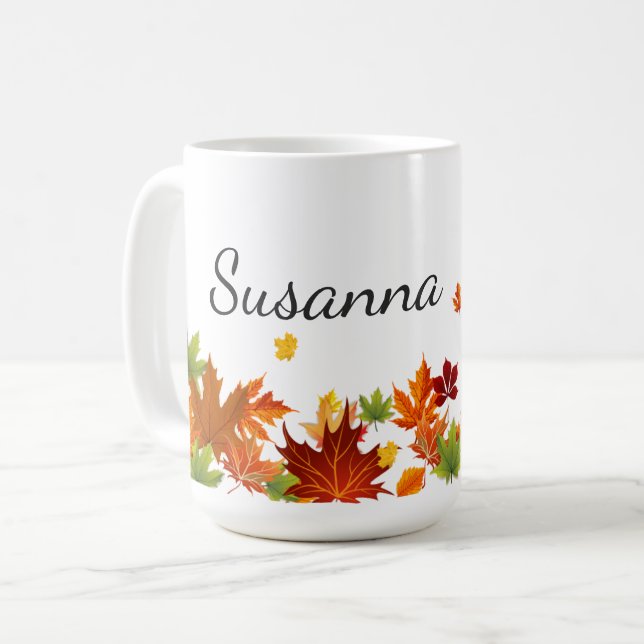 Tasse de café d'érable de feuille d'automne (Devant gauche)
