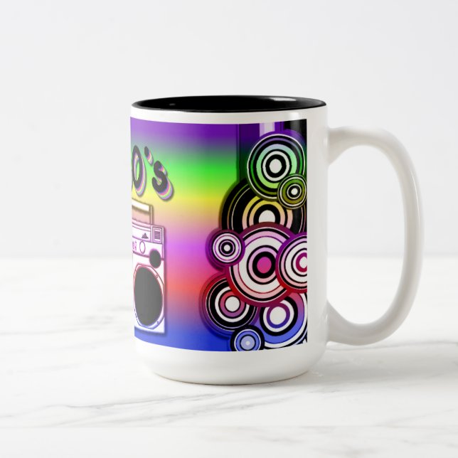 Tasse de café des années 80 des 'années 80 de (Droit)