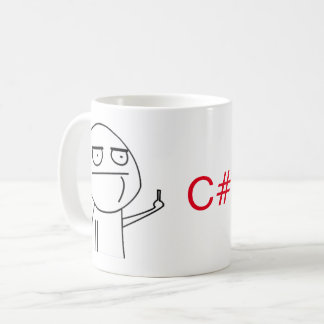 Tasse de café des programmeurs de C# de doigt