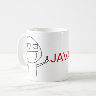 Tasse de café des programmeurs de Java de doigt