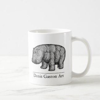 Tasse de café d'hippopotame d'art de Denis Gaston