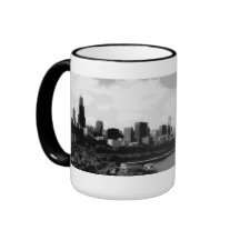 Tasse de café d'horizon de Posterized Chicago