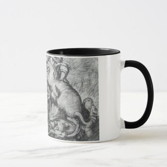 tasse de café d'oiseau de noir d'ère de pulpe (Droite)