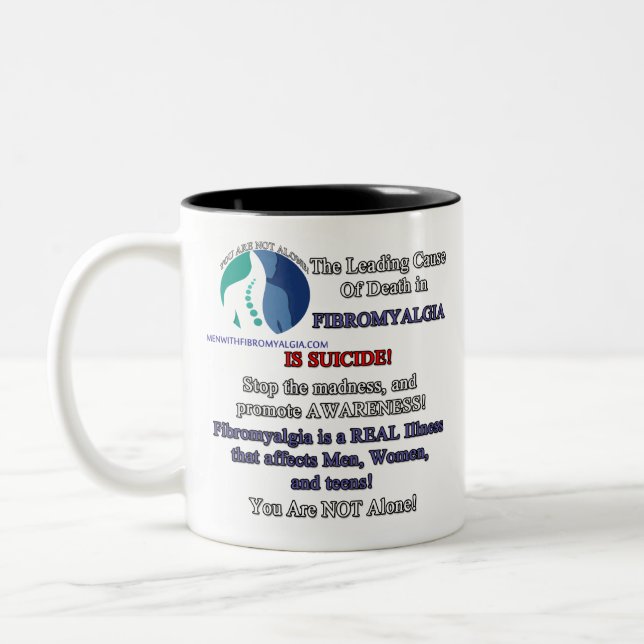 Tasse de café droitière - fibromyalgie et suicide (Gauche)