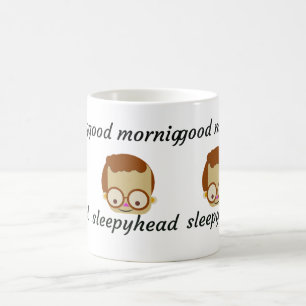 Tasse de café drôle avec texte de bug mignon Aes