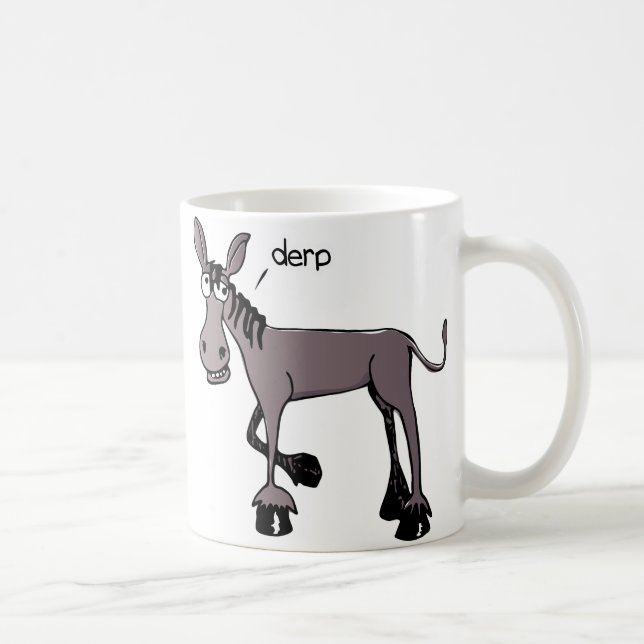 Tasse de café drôle d'âne de Derp (Droite)