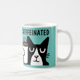 Tasse de café drôle de chat, CATFFEINATED