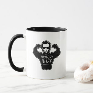Tasse de café drôle de couleur chamois d'histoire