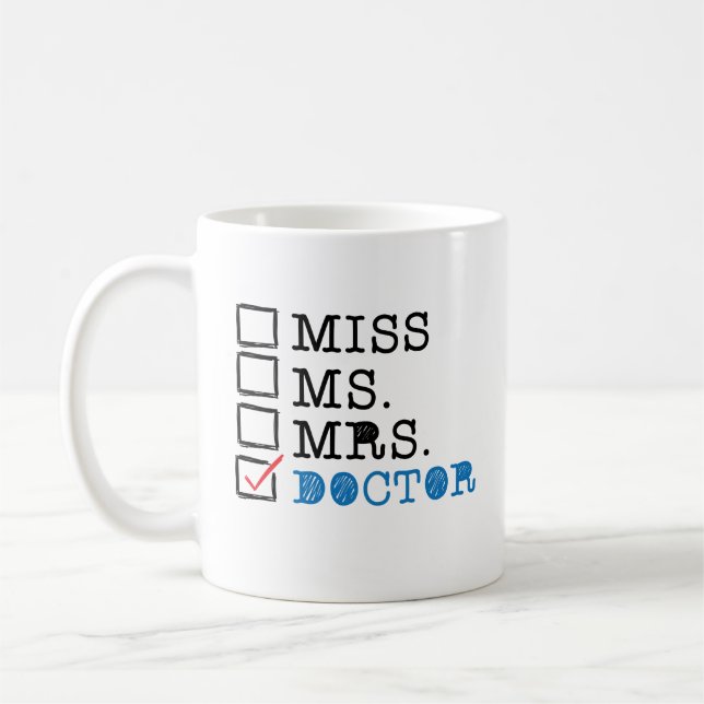 Tasse de café drôle de docteur Graduation de (Gauche)