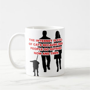 Tasse de café drôle de gens chats contre gens chie
