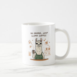 Tasse de café drôle de lama barista – “Pas de dram