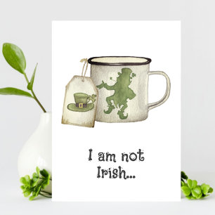 Tasse de café drôle de Leprechaun Carte de la Sain