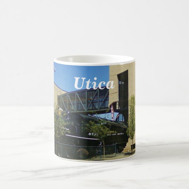 Tasse de café drôle de photo d'Utica, New York (Centre)