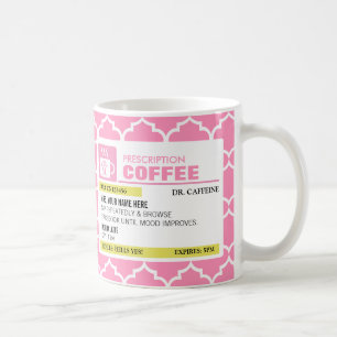 Tasse de café drôle de prescription avec le