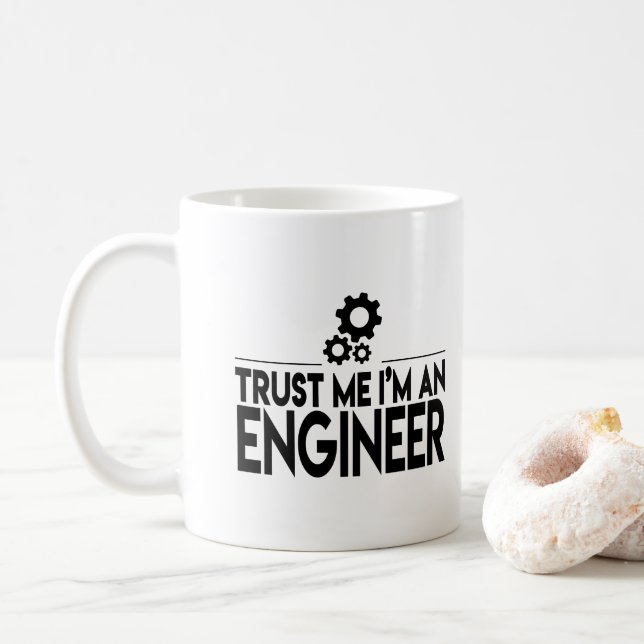 Tasse de café drôle d'ingénieur (Avec donut)