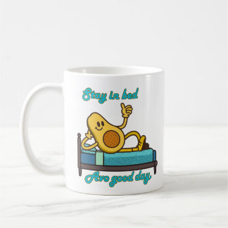 Tasse de café drôle et mignonne à l'avocat paresse