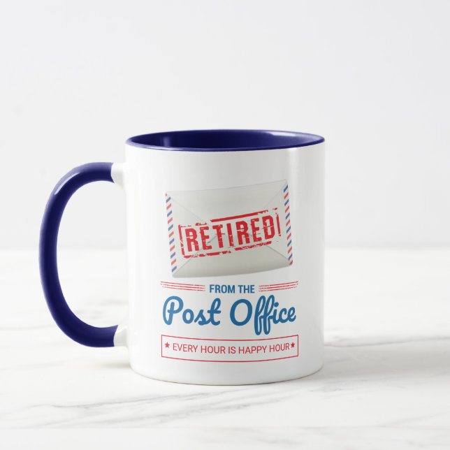 Tasse de café drôle pour la retraite d'un facteur (Gauche)