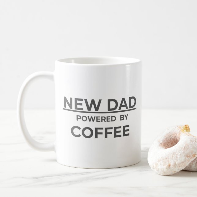 Tasse de café drôle pour nouveau papa – Alimenté p (Avec donut)