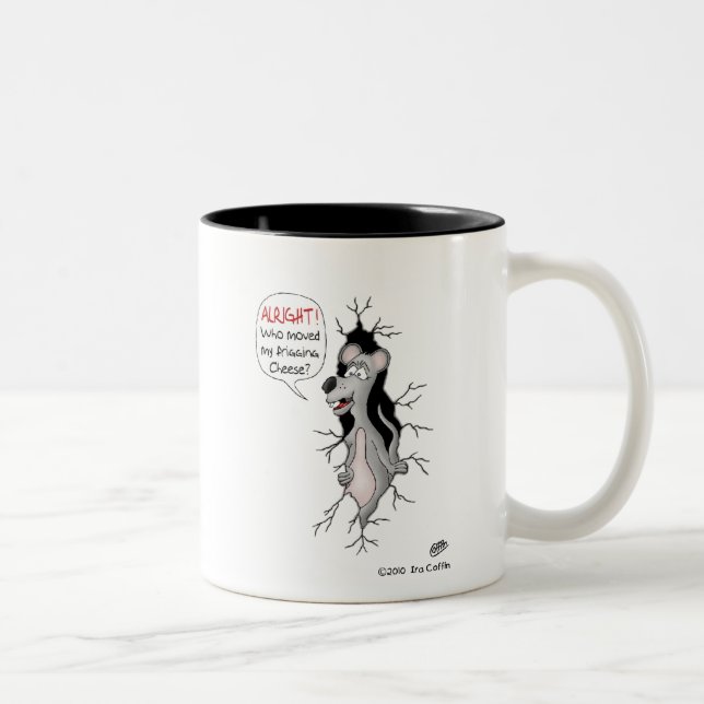 Tasse de café drôle : Qui a déplacé mon fromage ? (Droit)