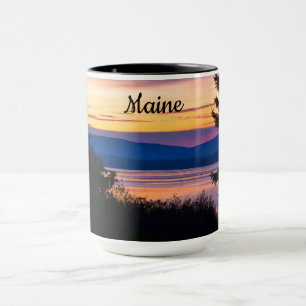 Tasse de café du Maine de lever de soleil