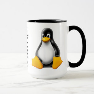 Tasse de café d'Ubuntu avec le logo et le Tux