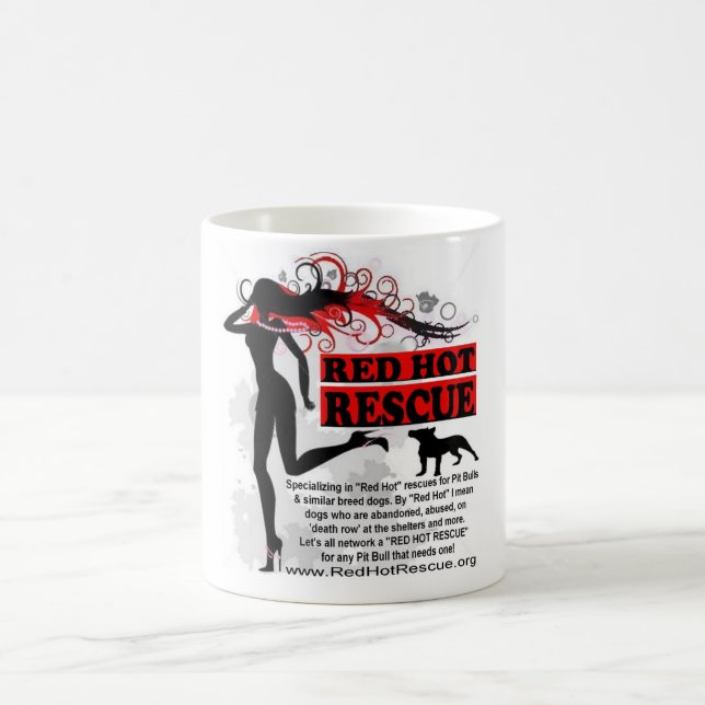 Tasse de café d'un rouge ardent de délivrance (Centre)