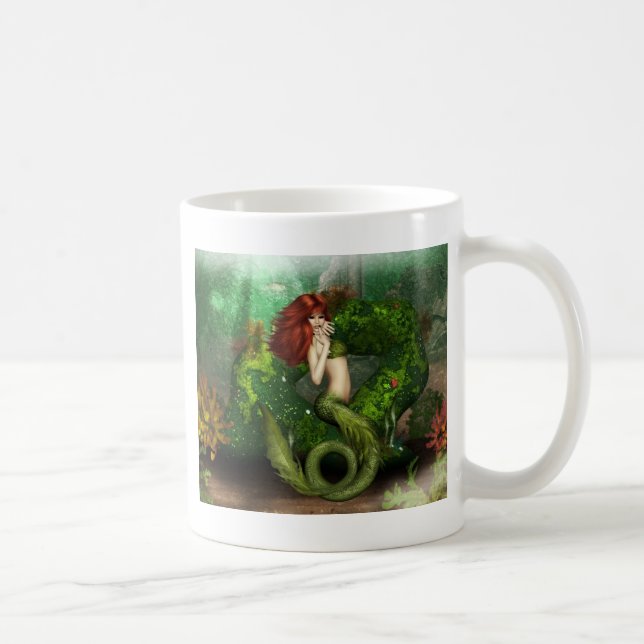 Tasse de café d'une chevelure rouge de sirène (Droite)