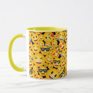 Tasse de café Emojis Émotions Visages heureux Mug