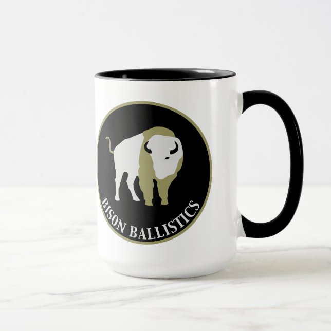 Tasse de café en céramique de balistique de bison (Droite)