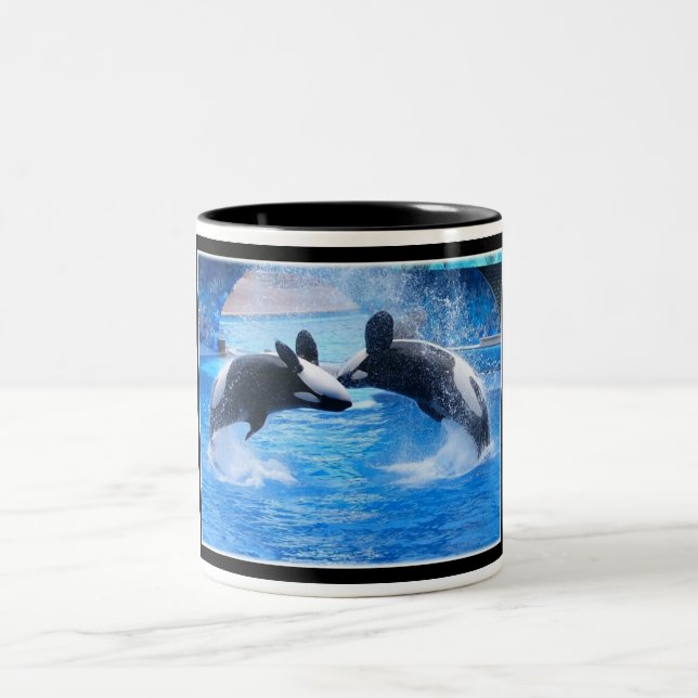 Tasse de café en céramique de photo de baleine (Centre)