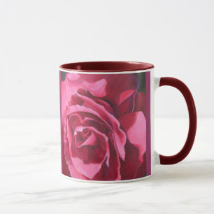 Tasse de café en céramique de rose de rose