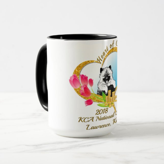 Tasse de café en céramique nationale de deux tons (Devant gauche)