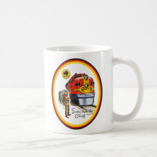 Tasse de café en chef superbe de train de Santa F