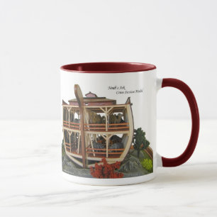 Tasse de café en coupe de diorama d'arche de Noah