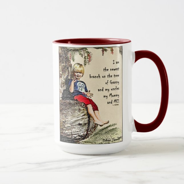 Tasse de café enorme d'arbre généalogique d'Ethan (Droite)