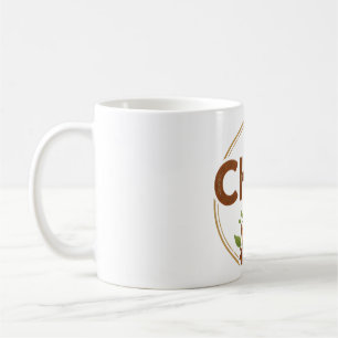 Tasse de café et de thé à la typographie rétro gro