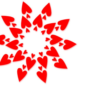 Tasse de café étoile cœurs Saint-Valentin joyeuse