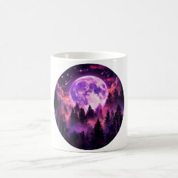 Tasse de café Étoiles Filantes Forêt de Lune Viole