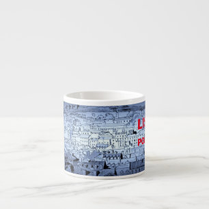 Tasse de café express de croquis de panorama de