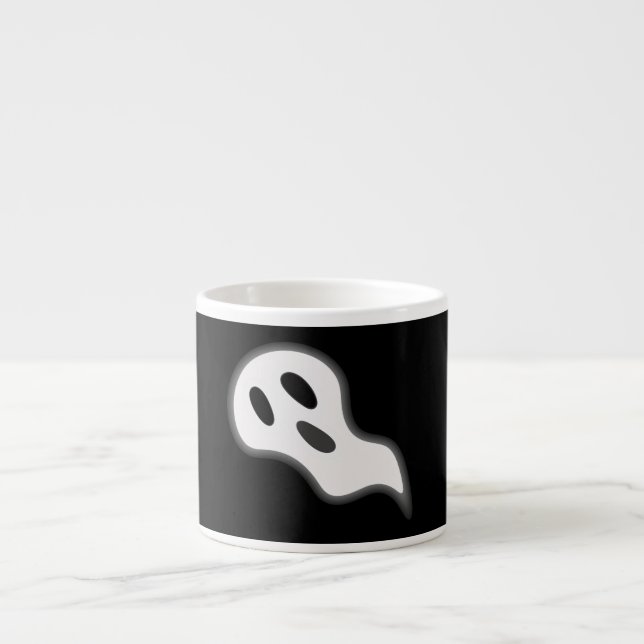 Tasse de café express de fantôme de Halloween (Devant)