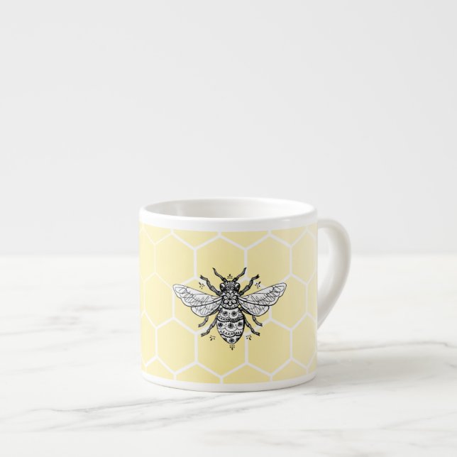 Tasse de café express de la reine des abeilles | (Devant droit)